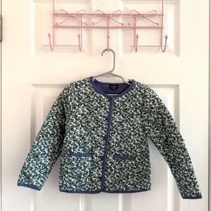 Sergent Major Girls Size 5/6 Quilted Ditsy Floral Barn Jacket Snaps Spring Coat